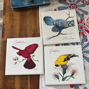 Set of 3 bird trivets